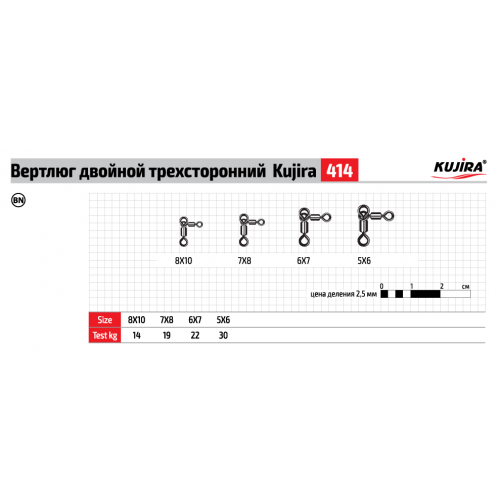 Вертлюг Kujira 414 двойной трехсторонний