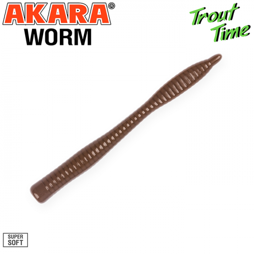 Силиконовая приманка Akara Trout Time WORM 3 Garlic (10 шт)