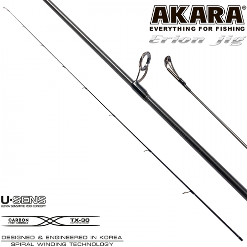 Хлыст угольный для спиннинга Akara Erion Jig Spin IM9 (5-25) 2,70 м