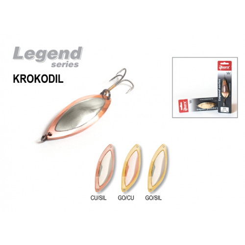 Блесна колебалка Akara Legend Krokodil со вставкой