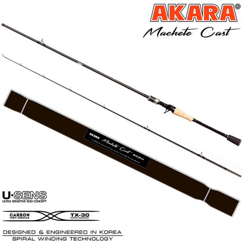 Спиннинг штекерный угольный Akara Machete Cast (17-45) MH