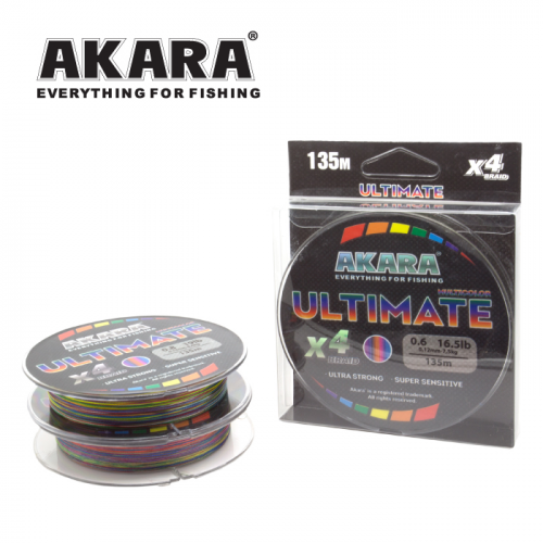 Шнур Akara Ultimate X-4 Multicolor 135 м