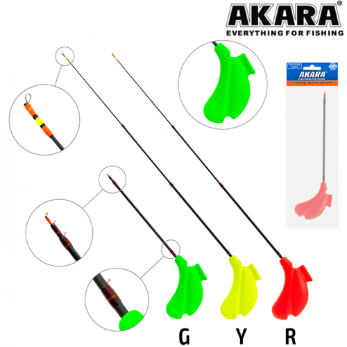 Удочка зимняя Akara Master Jig M 360 (1,5-7,0г) Yellow (хлыст Hi Carbon teleskop 3 составной)