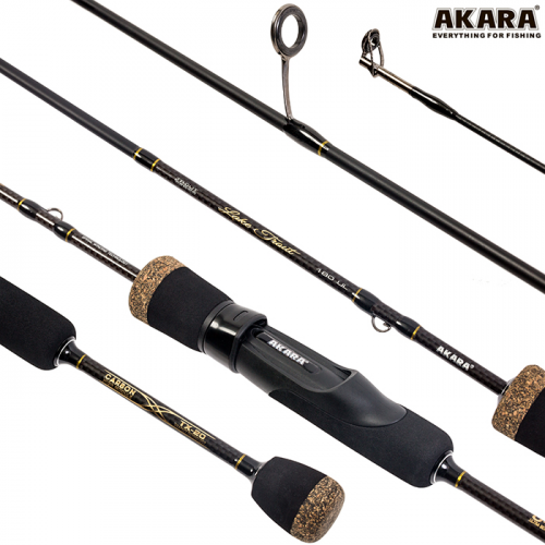 Спиннинг штекерный угольный 2 колена Akara Lake Trout UL (1-8) 1,98 м