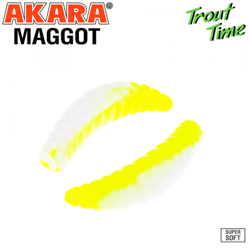 Силиконовая приманка Akara Trout Time MAGGOT 1,6 Shrimp (10 шт)