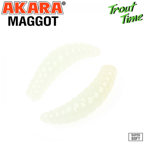 Силиконовая приманка Akara Trout Time MAGGOT 1,6 Tu-Frutti (10 шт)