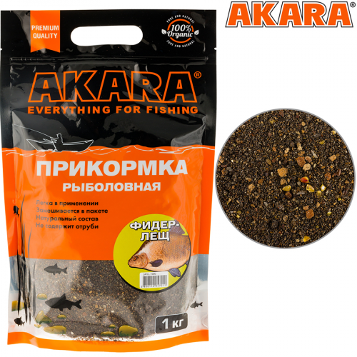 Прикормка Akara Premium Organic 1,0 кг Фидер Лещ