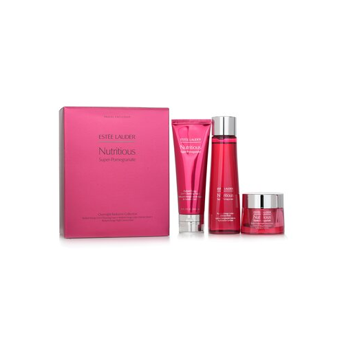 Estee Lauder Nutritious Super-Pomegranate Overnight Radiance Набор: Очищающая Пенка 125мл+Увлажняющий Лосьон 200мл+Ночной Крем 50мл 3pcs