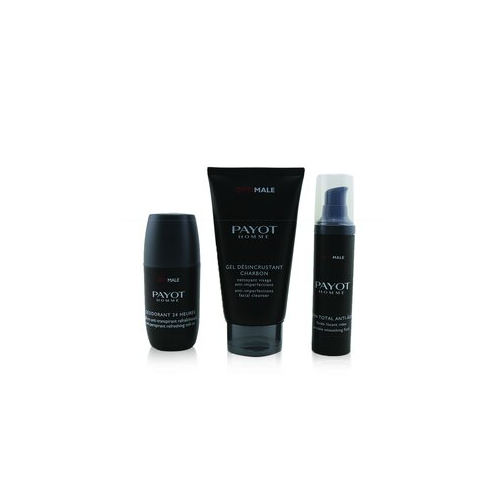 Payot Optimale Energising Ritual Набор для Мужчин: 1x Очищающее Средство для Лица 150мл + 1x Разглаживающий Флюид против Морщин 50мл + 1x 24 Ч Шариковый Дезодорант 75мл 3pcs