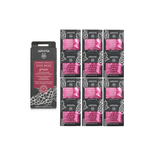 Apivita Express Beauty Маска для Лица с Виноградом (Разглаживающая и Укрепляющая) 6x(2x8ml)