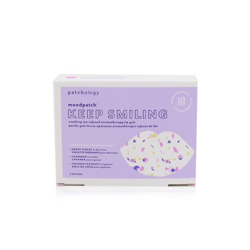 Patchology Moodpatch - Keep Smiling Успокаивающие Ароматерапевтические Патчи для Губ с Экстрактом Чая (Фиалка+Лаванда+Экстракт Кокоса) 5pcs