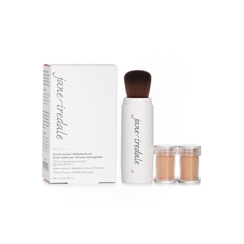 Jane Iredale Powder Me Заполняемая Кисть (1x Кисть, 2x Запасной Блок) - Golden 2x2.5g/0.09oz