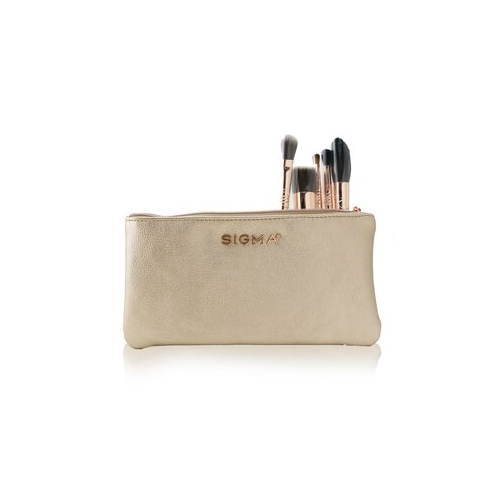 Sigma Beauty Iconic Набор Кистей (5x Rose Gold Кисть + 1x Сумка) 5pcs+1bag