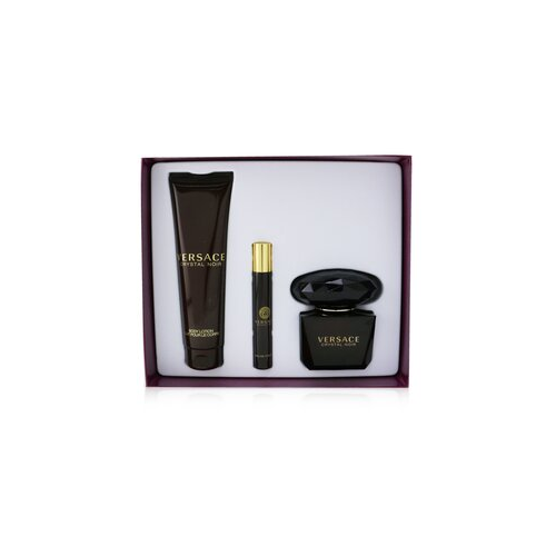 Versace Crystal Noir Набор: Туалетная Вода Спрей 90мл/3унц + Лосьон для Тела 150мл/5унц + Туалетная Вода Дорожный Спрей 10мл/0.3унц 3pcs