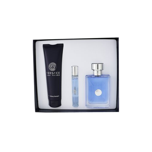 Versace Pour Homme Набор: Туалетная Вода Спрей 100мл/3.4унц + Туалетная Вода Спрей 10мл/0.3унц + Шампунь для Тела и Волос 150мл/5унц 3pcs