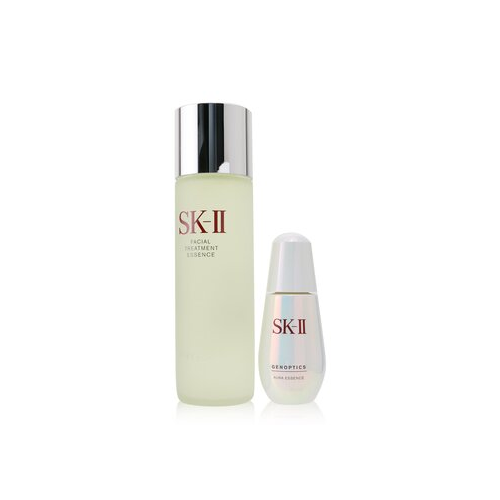 SK II Whitening Series Aura Care Essentials Набор: Genoptics Aura Эссенция 50мл + Эссенция для Лица 230мл 2pcs