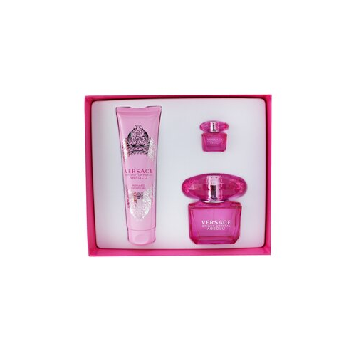 Versace Bright Crystal Absolu Набор: Парфюмированная Вода Спрей 90мл/3унц + Гель для Душа 150мл/5унц + Парфюмированная Вода 5мл/0.17унц 3pcs