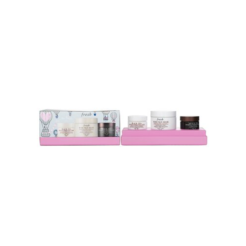Fresh Набор Масок для Лица: 1x Rose Маска для Лица - 100мл/3.3унц + 1x Black Tea Укрепляющая Ночная Маска - 30мл/1унц + 1x Black Tea Мгновенная Совершенствующая Маска - 30мл/1унц 3pcs
