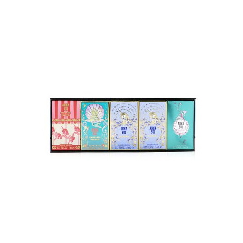 Anna Sui Набор Миниатюр: Secret Wish Туалетная Вода 5мл + Fantasia Туалетная Вода 5мл x2 + Fantasia Mermaid Туалетная Вода 5мл + Fantasia Forever Туалетная Вода 5мл 5pcs