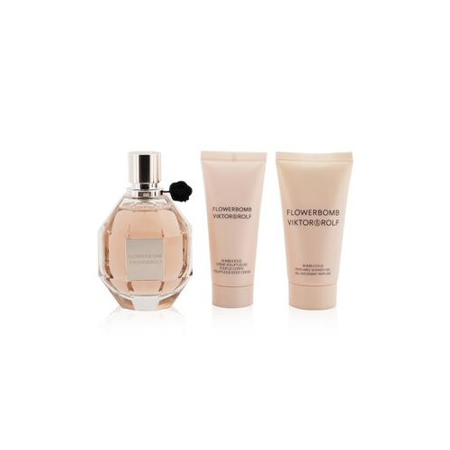 Viktor & Rolf Flowerbomb Набор: Парфюмированная Вода Спрей 100мл/3.4унц + Крем для Тела 40мл/1.36унц + Гель для Душа 50мл/1.7унц 3pcs