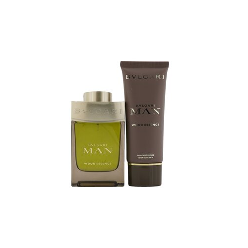 Bvlgari Man Wood Essence Набор: Парфюмированная Вода Спрей 100мл/3.4унц + Бальзам после Бритья 100мл/3.4унц + Сумка 2pcs+Pouch