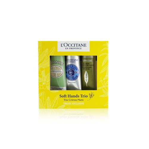 L'Occitane Soft Hands Набор Трио: Almond Delicious Крем для Рук 30мл + Shea Butter Крем для Рук 30мл + Verbena Охлаждающий Крем Гель для Рук 30мл 3x 30ml1oz