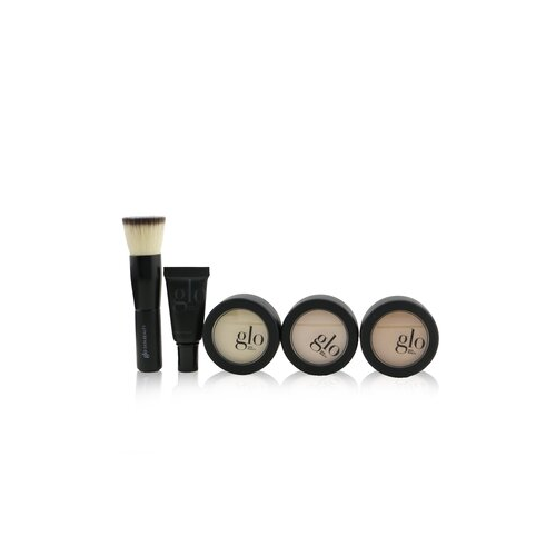 Glo Skin Beauty Meet Your Match 3 Step Набор Основы (Праймер для Лица + 2x Прессованная База + Совершенствующая Пудра + Мини Кисть Кабуки) - # Beige (Light / Medium) 5pcs