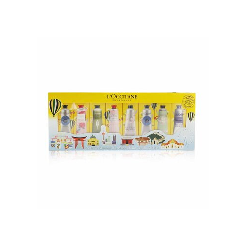 L'Occitane Provence Around The World Набор из 8 Кремов для Рук: (2xShea Butter + 1x Rose, Cherry Blossom, Lavender, Peony, Almond, Verbena) 30мл/1унц 8x30ml/1oz