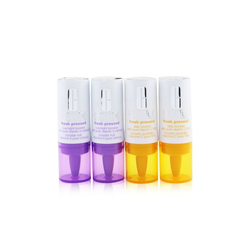 Clinique Fresh Pressed Clinical Daily+Overnight Boosters (2x Ежедневный Бустер 8.5мл/0.29унц + 2x Ночной Бустер 6мл/0.2унц) 4pcs