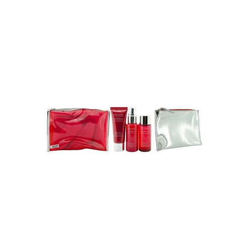 Estee Lauder Nutritious Super-Pomegranate Radiant Дорожный Набор: Молочный Лосьон 30мл + Интенсивный Увлажняющий Лосьон 30мл + Очищающая Пенка 30мл +... 3pcs+2bags