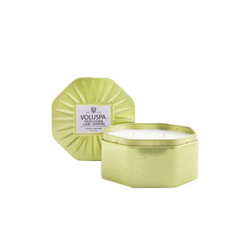Voluspa Свеча в Восьмиугольной Банке с 3 Фитилями - Peruvian Lime Jardin 340g/12oz