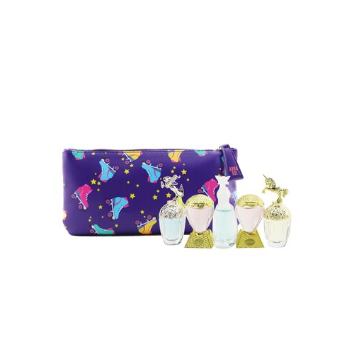 Anna Sui Миниатюрный Набор: Fantasia EDT 5мл + Fantasia Mermaid EDT 5мл + Sceret Wish EDT 5мл + 2x Sky EDT 5мл + Сумочка 5pcs+Pouch