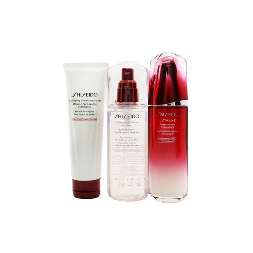 Shiseido Ultimune Defend Daily Care Набор: Ultimune Power Infusing Концентрат 100мл + Очищающая Пенка 125мл + Смягчающее Насыщенное Средство 150мл 3pcs