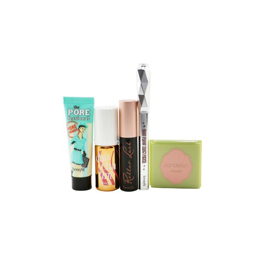 Benefit Pretty Up & Away Набор (Праймер + Пудра + Пигмент для Губ и Скул + Карандаш для Бровей + Тушь для Ресниц) 5pcs