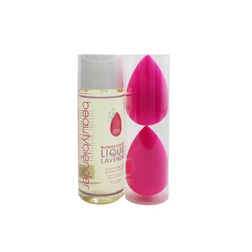 BeautyBlender Back 2 Basics Blend & Cleanse Набор (2x Beautyblender Спонж + 1x Blendercleanser Жидкое Мыло) 3pcs