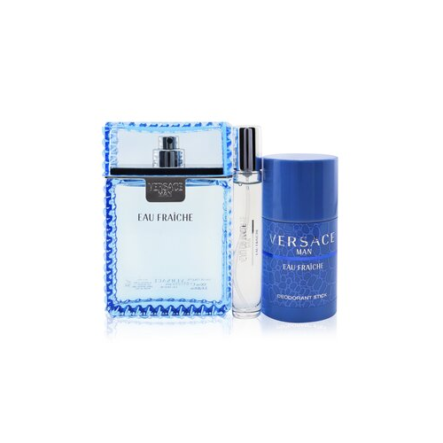 Versace Eau Fraiche Набор: Туалетная Вода Спрей 100мл/3.4унц + Туалетная Вода Спрей 10мл/0.3унц + Дезодорант Стик 75мл/2.5унц 3pcs