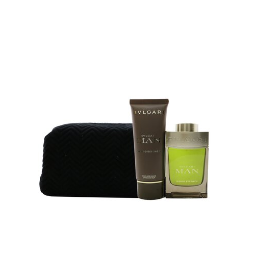 Bvlgari Man Wood Essence Набор: Парфюмированная Вода Спрей 100мл/3.4унц + Бальзам после Бритья 100мл/3.4унц + Сумка (X'mas Edition) 2pcs+Pouch