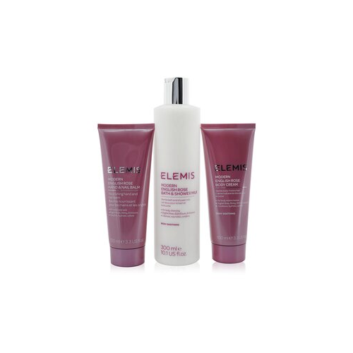 Elemis English Rose-Infused Набор Трио для Тела: Молочко для Душа и Ванн 300мл + Бальзам для Рук и Ногтей 100мл + Крем для Тела 100мл 3pcs