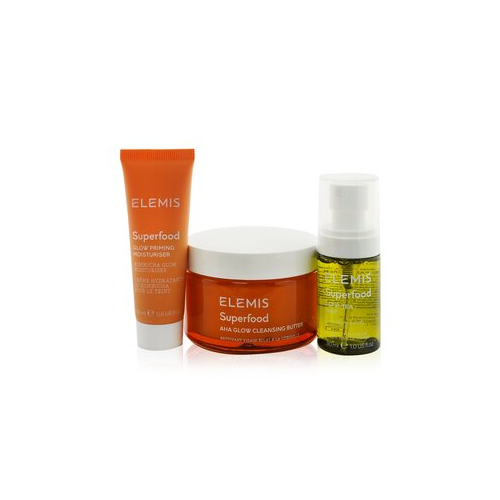 Elemis Nourishing Skin Health Набор Трио: Superfood AHA Очищающее Масло 90мл + Glow Priming Увлажняющее Средство 20мл + Kefir-Tea Спрей 3pcs