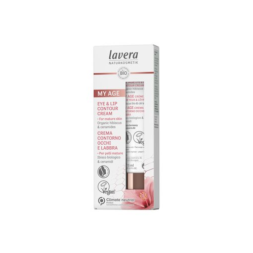 Lavera My Age Крем для Контура Глаз и Губ с Органическим Гибискусом и Керамидами - для Зрелой Кожи 15ml/0.5oz