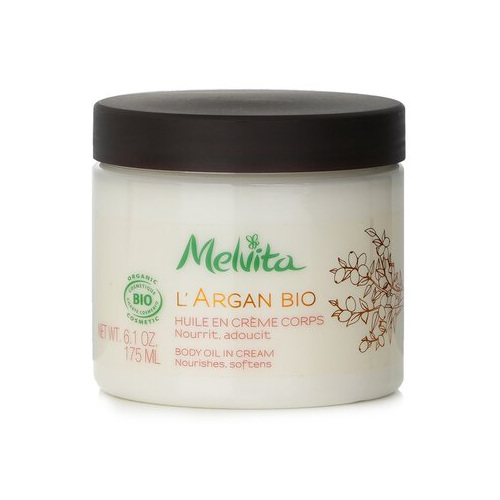 Melvita L'Argan Bio Масло-Крем для Тела - Питает и Смягчает 175ml/6.1oz