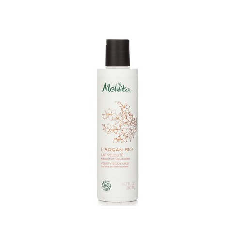 Melvita L'Argan Bio Бархатистое Молочко для Тела - Смягчает и Восстанавливает 200ml/6.7oz