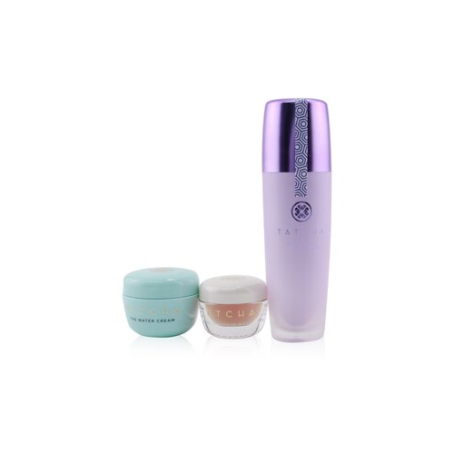Tatcha Award-Winning Favorites Набор: The Liquid Silk Canvas 30г + The Water Крем 10мл + The Kissu Маска для Губ 5г 3pcs