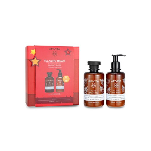 Apivita Relaxing Treats Euphoria & Softness Набор: Pure Jasmine Гель для Душа 250мл + Pure Jasmine Увлажняющее Молочко для Тела 200мл 2pcs