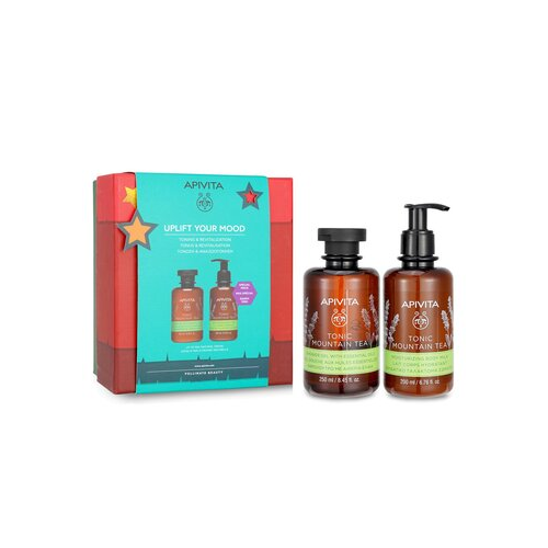 Apivita Uplift Your Mood Toning & Revitalization Набор: Tonic Mountain Tea Гель для Душа 250мл + Tonic Mountain Tea Молочко для Тела 2pcs