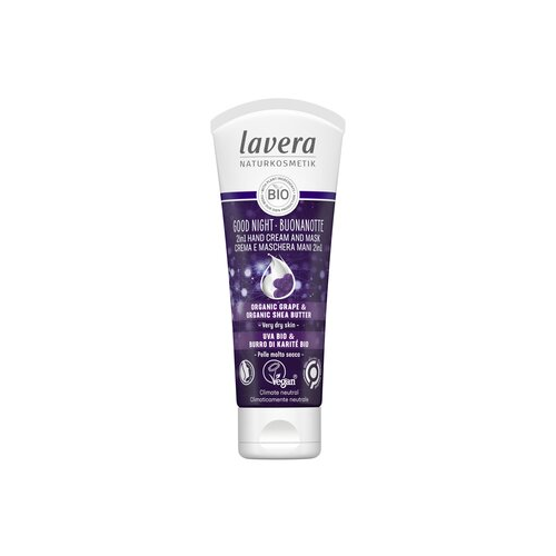 Lavera Good Night 2в1 Крем для Рук и Маска с Органическим Виноградом и Органическим Маслом Ши - для Очень Сухой Кожи 75ml/2.6oz
