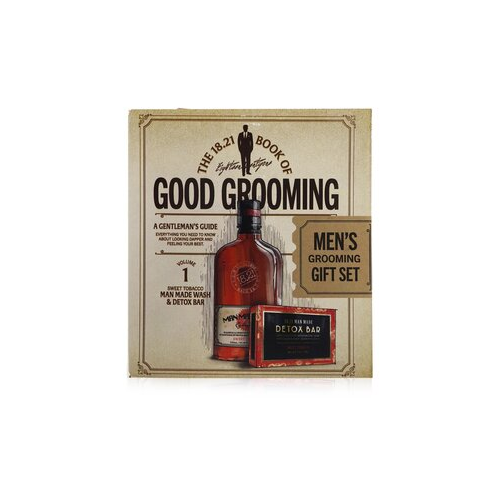 18.21 Man Made Book of Good Grooming Volume 1 Подарочный Набор: Sweet Tobacco (Гель для Душа 532мл + Мыло Детокс 198г) 2pcs