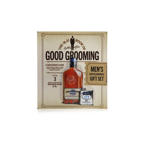 18.21 Man Made Book of Good Grooming Volume 3 Подарочный Набор: Absolute Mahogany (Гель для Душа 532мл + Масло 60мл) 2pcs