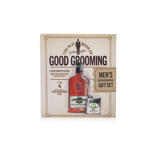 18.21 Man Made Book of Good Grooming Volume 4 Подарочный Набор: Spiced Vanilla (Гель для Душа 532мл + Масло 60мл) 2pcs