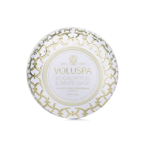 Voluspa Mini Tin Свеча - Eucalyptus & White Sage 113g/4oz